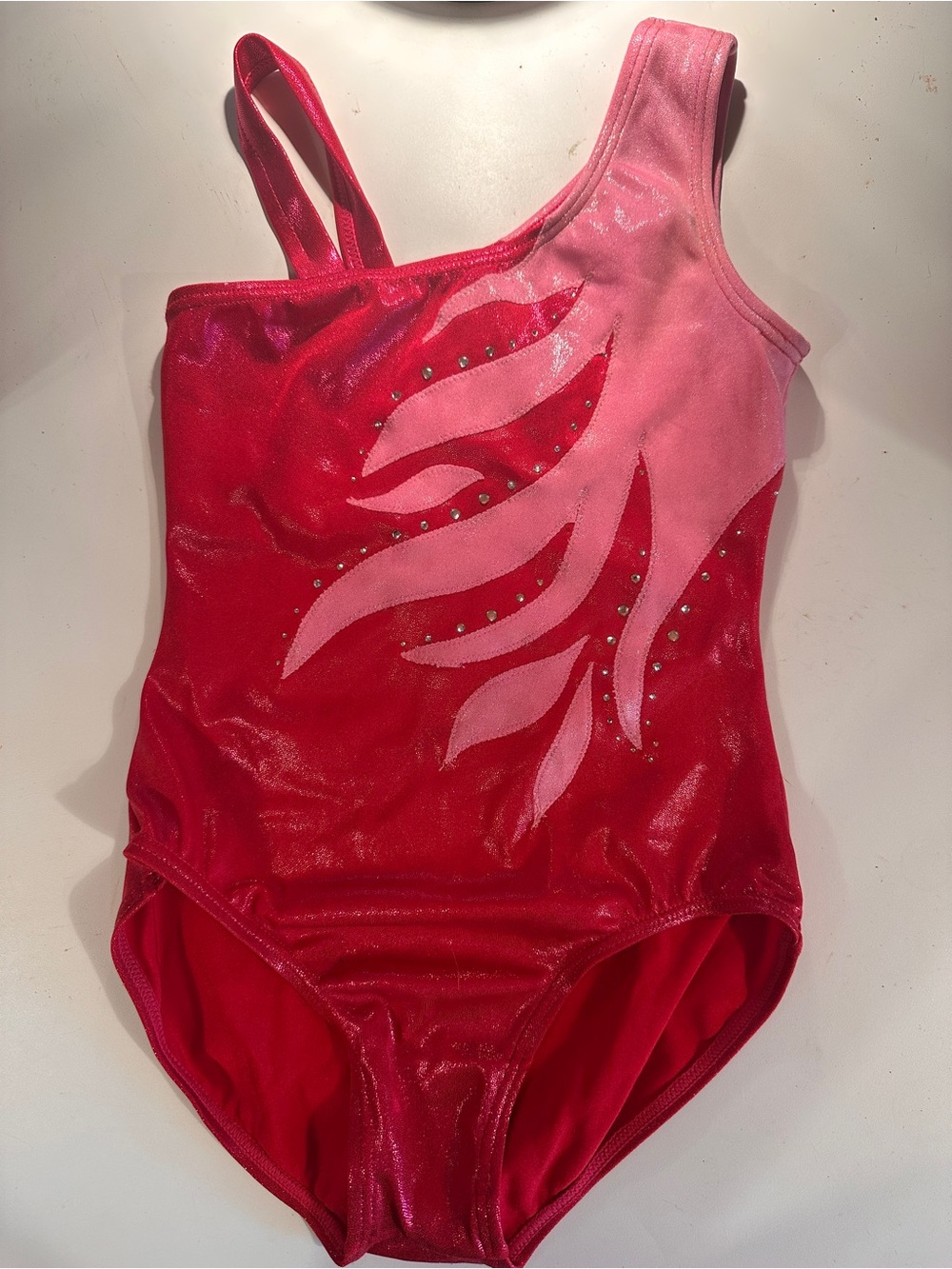 Balera dark pink Girls Gymnastics Leotard with light pink Accents